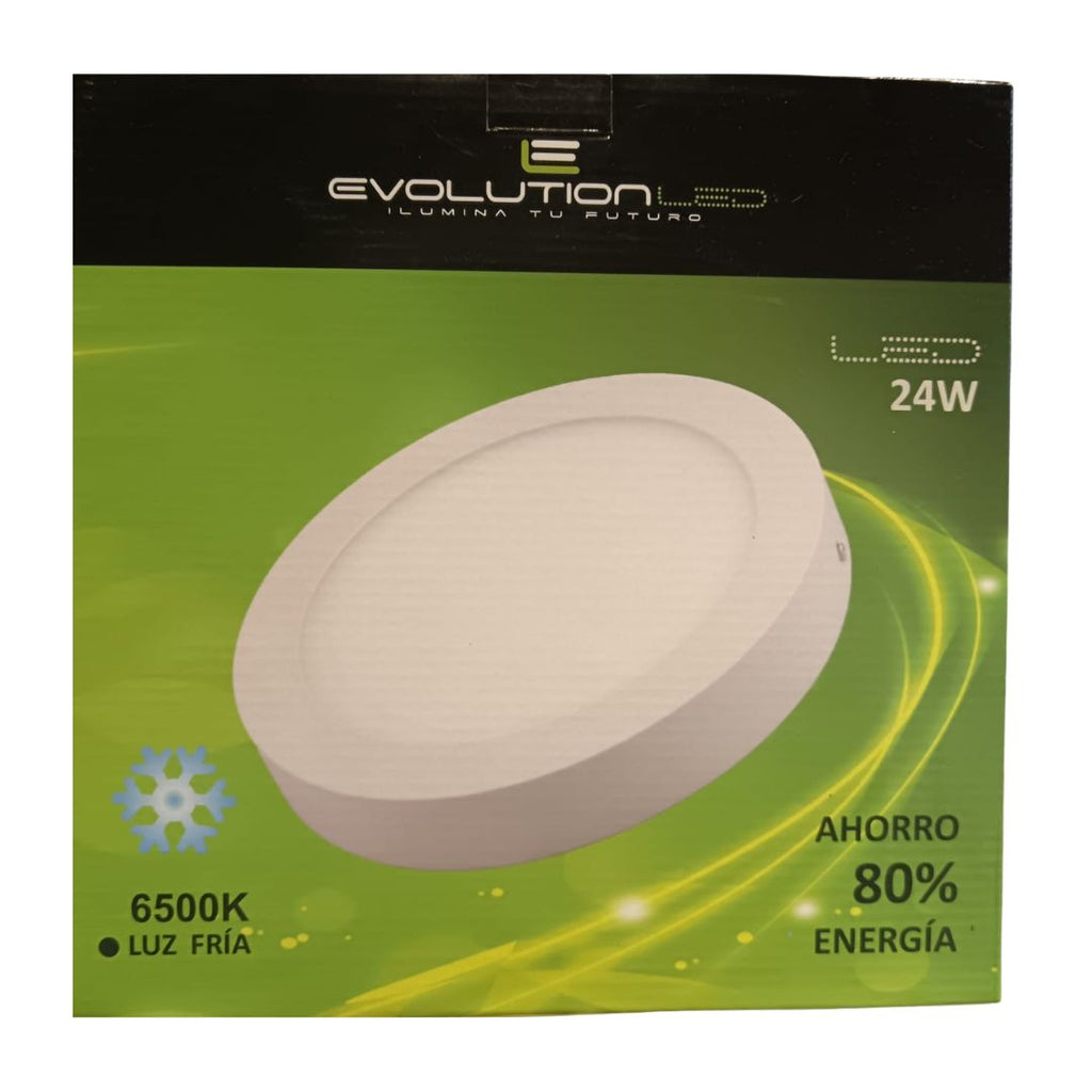 LUMINARIA SUPERFICIE REDONDA 24W LUZ FRIA