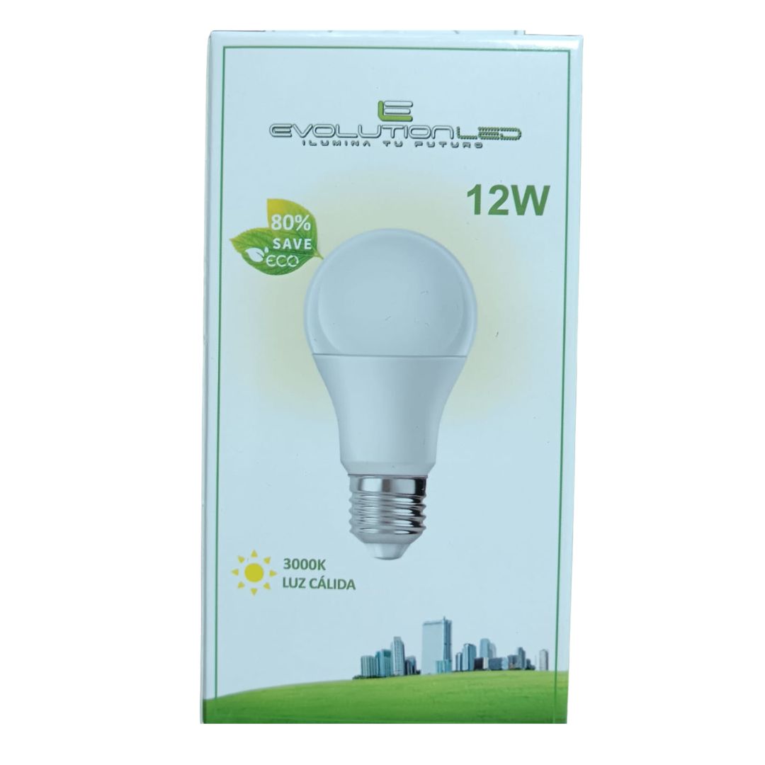 LAMPARA LED A65 12W LUZ CALIDA
