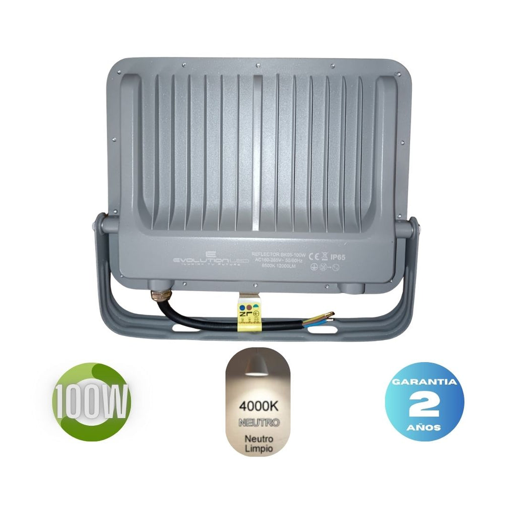 Reflector Led  100w  BK-05 LUZ NEUTRA