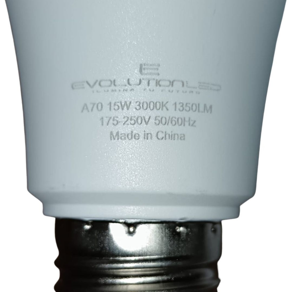 LAMPARA LED A70 15W LUZ CALIDA