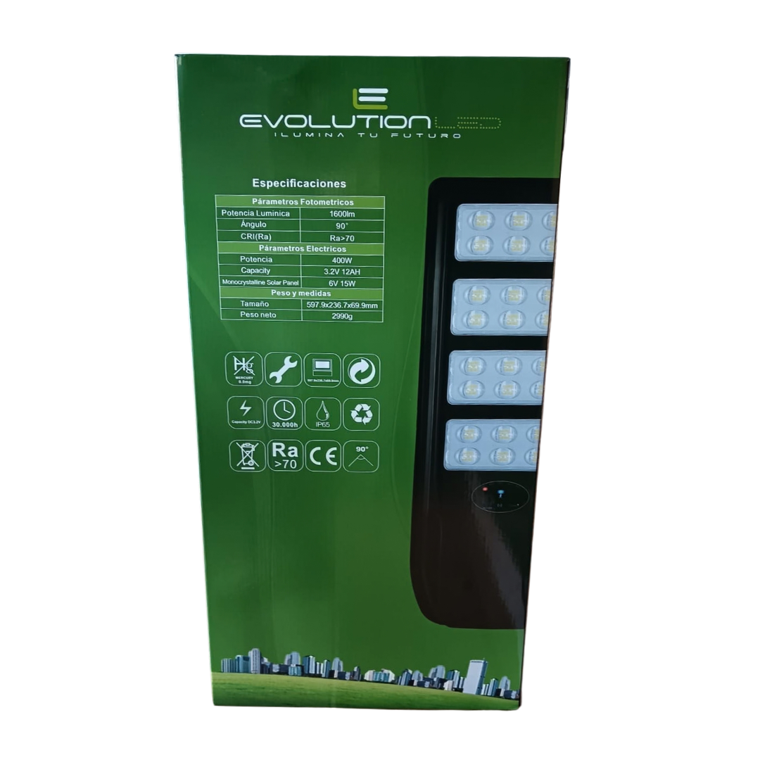 Luminaria Vial Led Solar 400w  TR- ES02 Fria