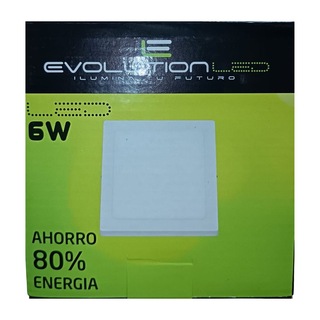 LUMINARIA SUPERFICIE CUADRADA 6W LUZ CALIDA
