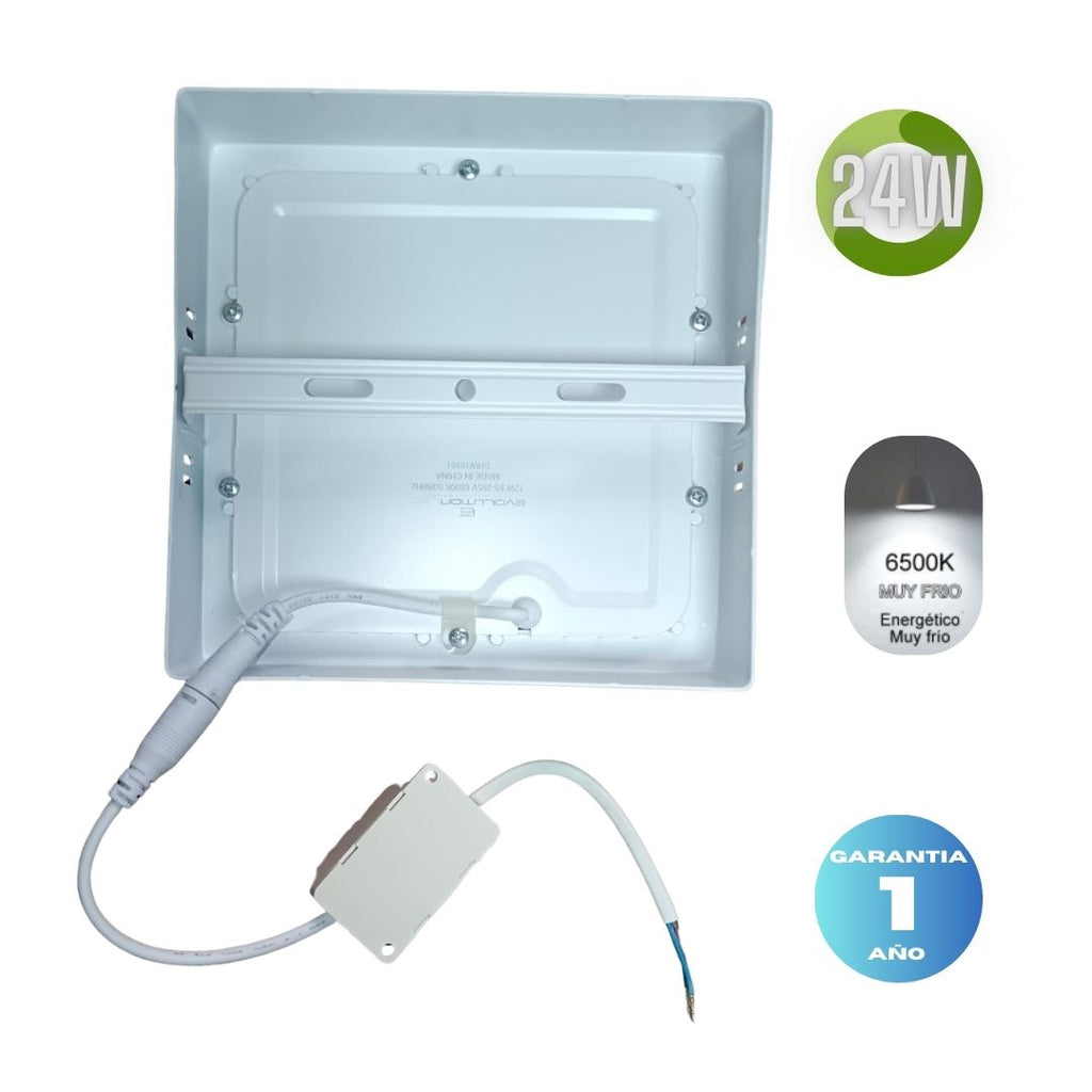 LUMINARIA SUPERFICIE CUADRADA 12W LUZ FRIA