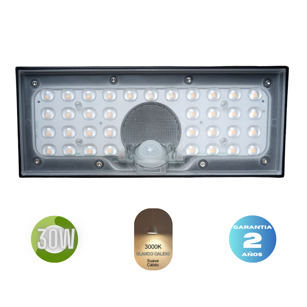 Luminaria Bañador Led Solar 30w Jardin TB01 Calida