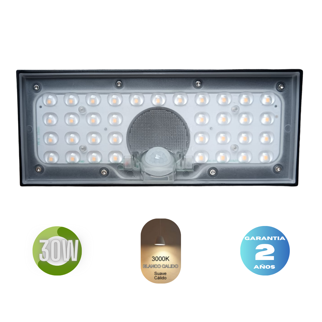 Luminaria Bañador Led Solar 30w Jardin TB01 Calida