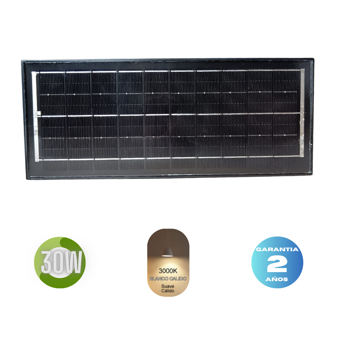 Luminaria Bañador Led Solar 30w Jardin TB01 Calida