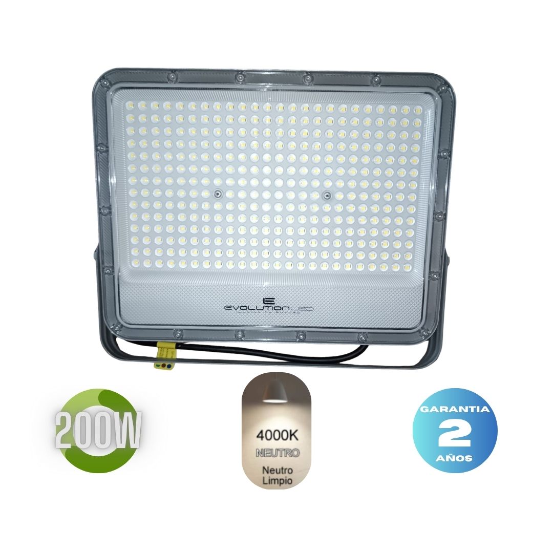 Reflector Led  200w  BK-05 LUZ NEUTRA