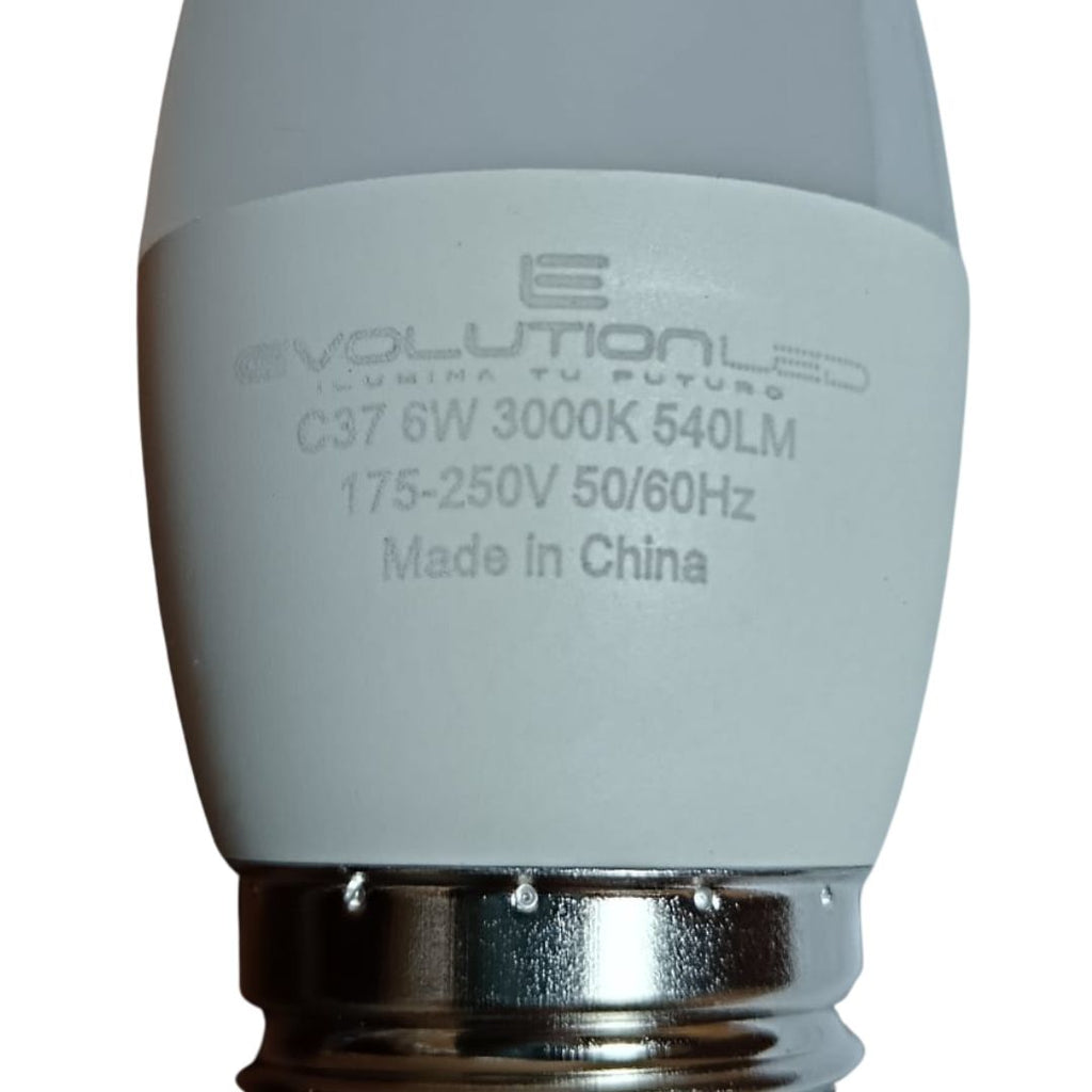 LAMPARA LED C37 6W LUZ FRIA