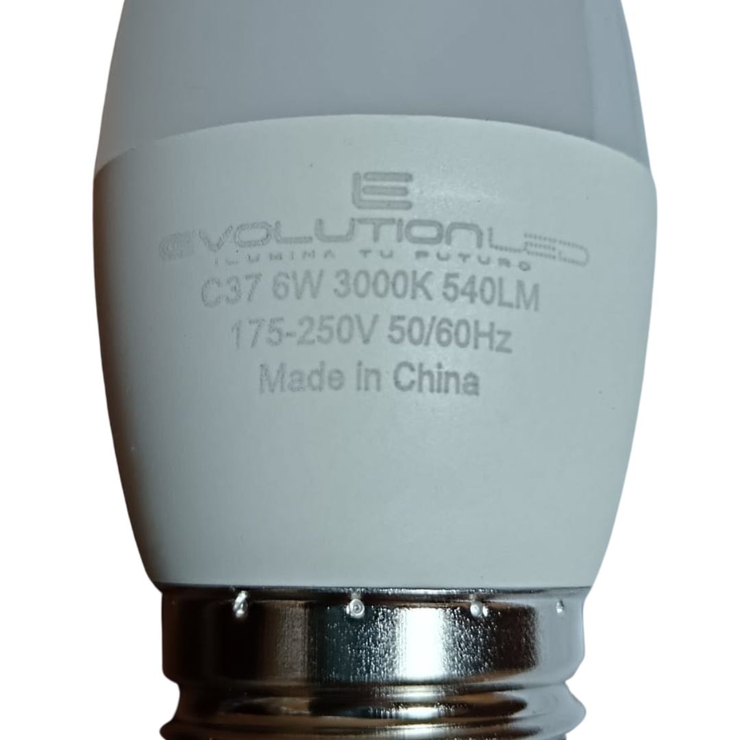 LAMPARA LED C37 6W LUZ CALIDA