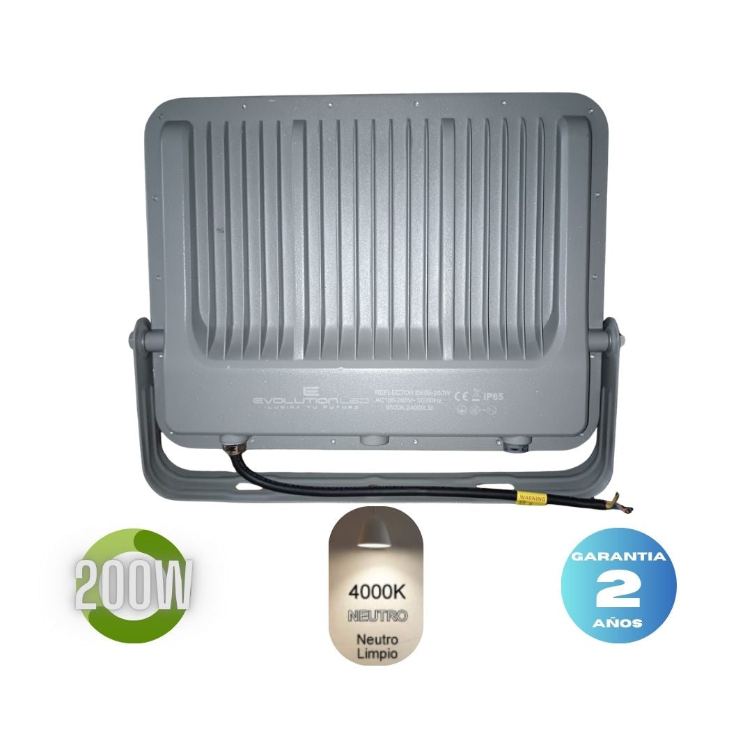 Reflector Led  200w  BK-05 LUZ NEUTRA