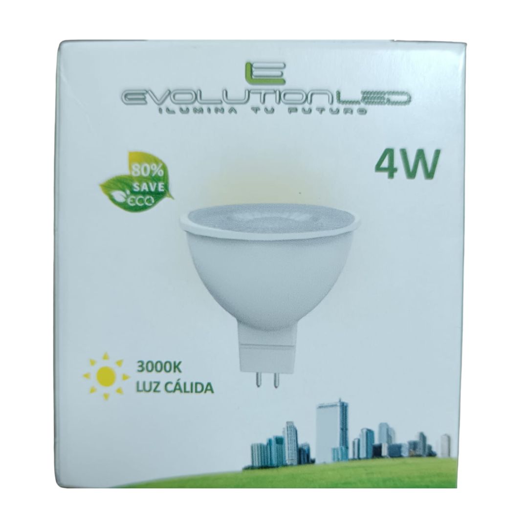 DICROICA LED MR16 4W LUZ CALIDA