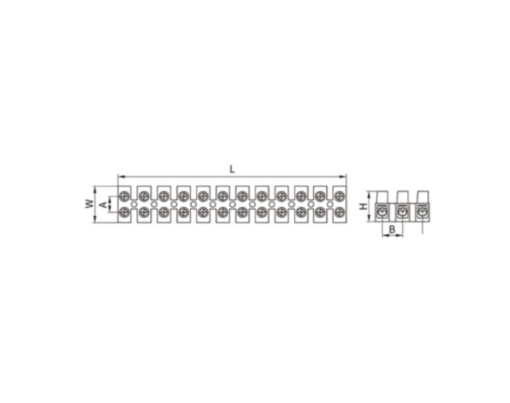 BORNERA TERMINAL TIPO H  NYLON 6MM