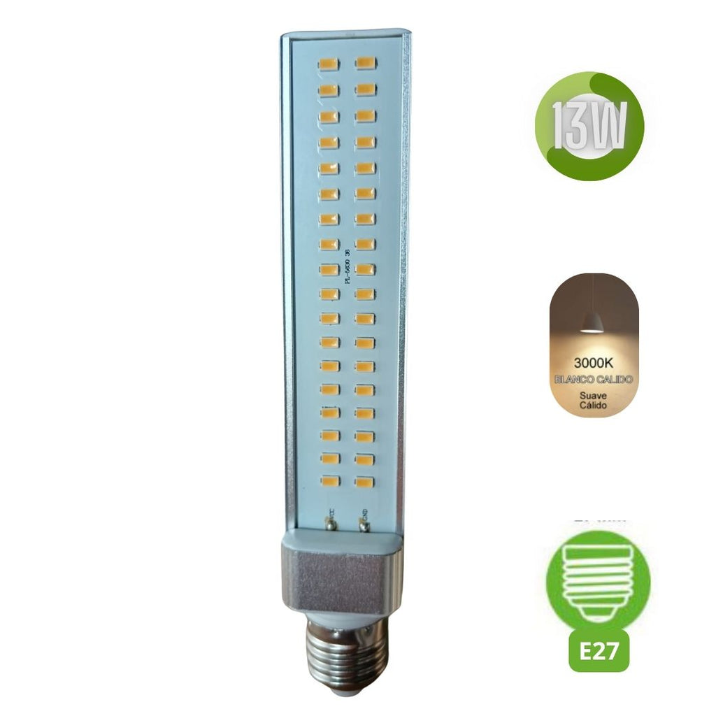 LAMPARA LED PL LIGHT 13W LUZ CALIDA
