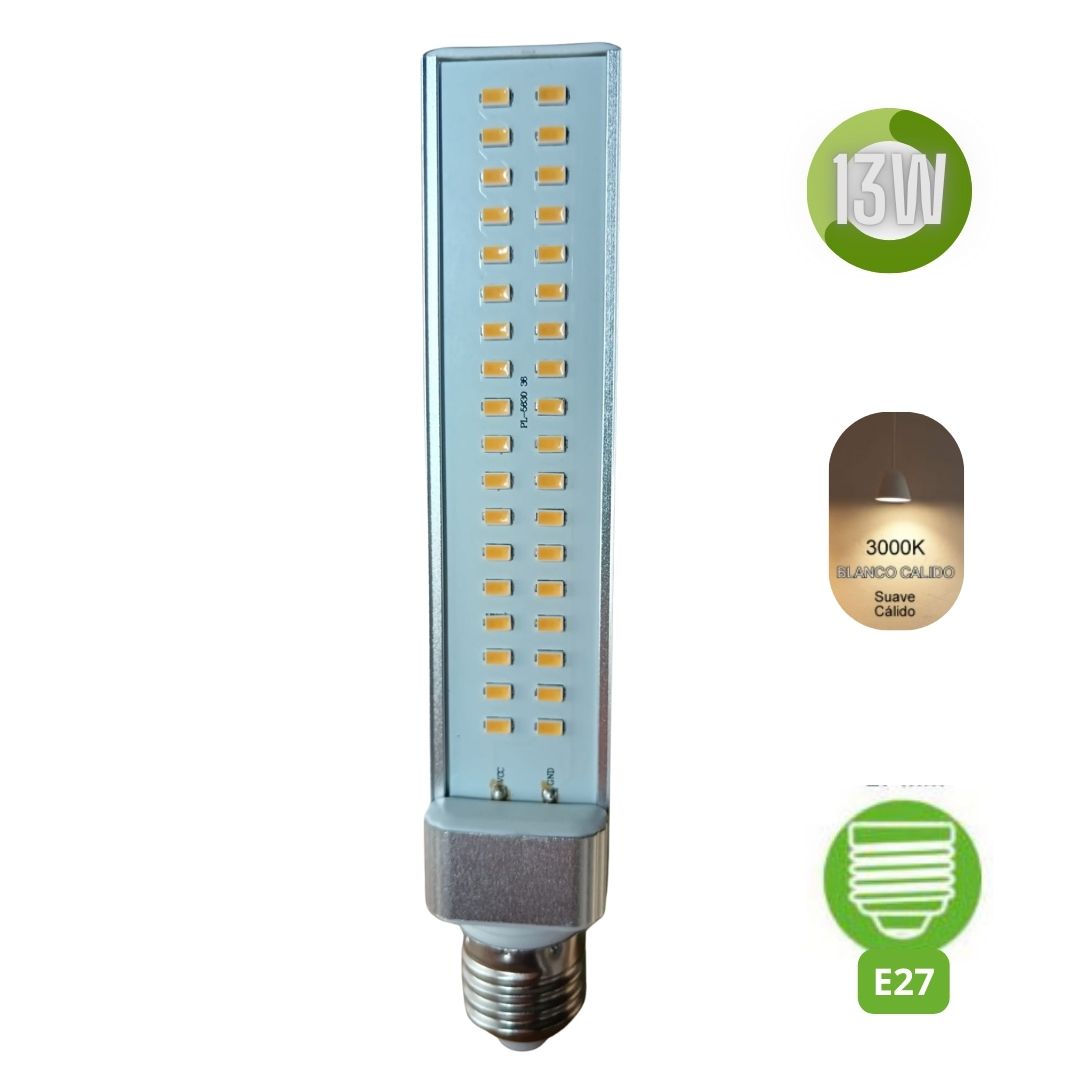 LAMPARA LED PL LIGHT 13W LUZ CALIDA