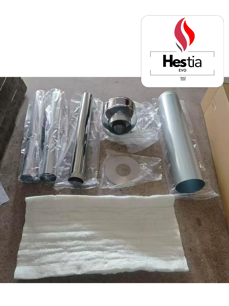 KIT TECHO  CAÑO 120MM PARA CALEFACTOR A LEÑA