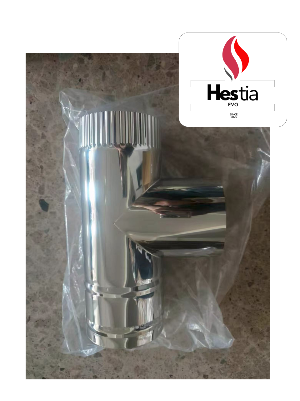 KIT PARED  CAÑO 120MM PARA CALEFACTOR A LEÑA