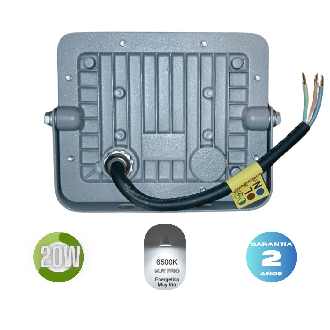 Reflector Led  20w  BK-03 LUZ FRIA