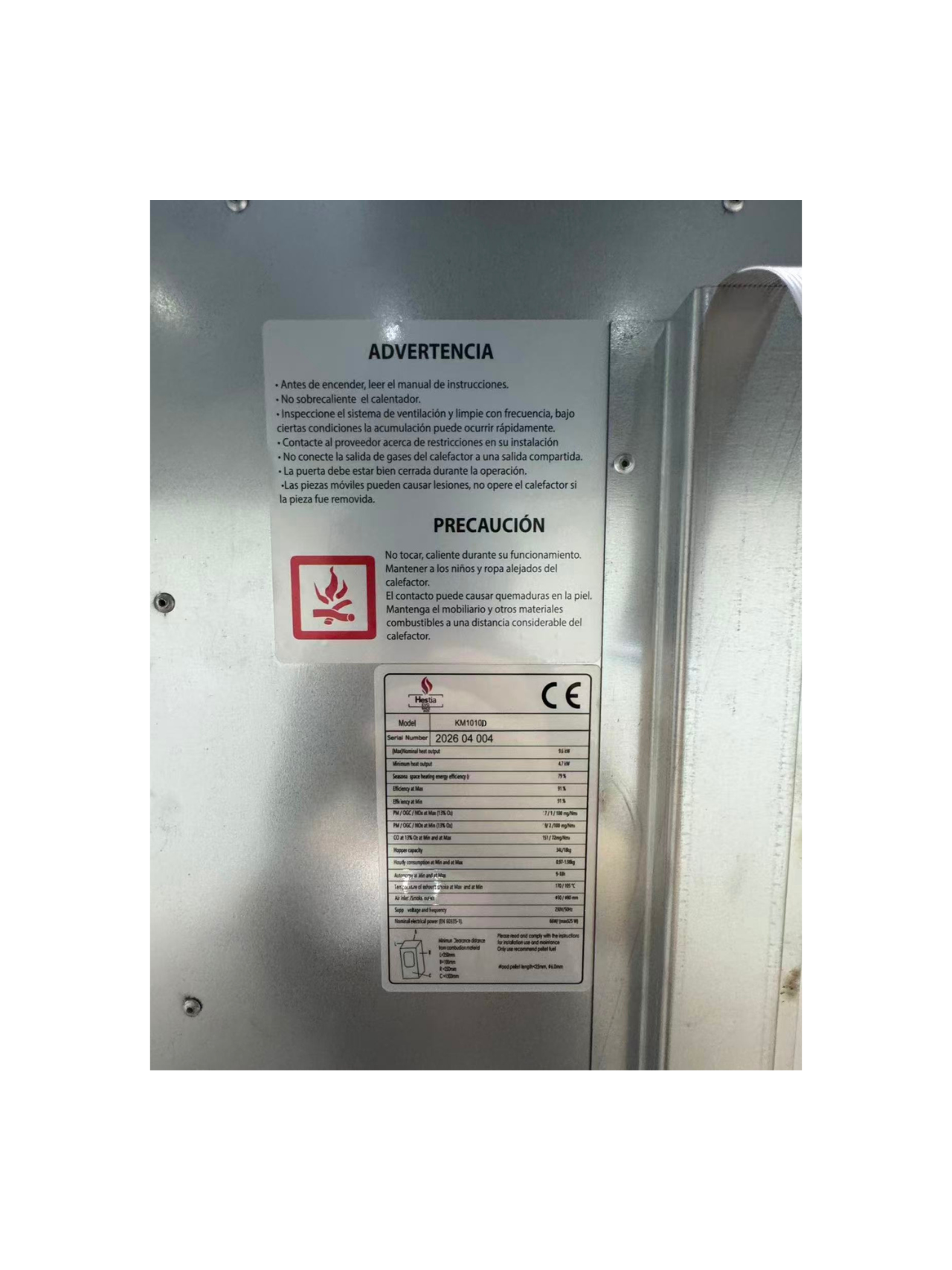 CALEFACTOR A PELLETS 10KW HESTIA