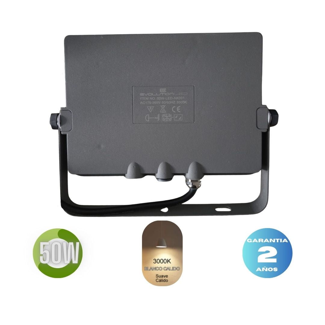 Reflector Led  50w  AK LUZ CALIDA