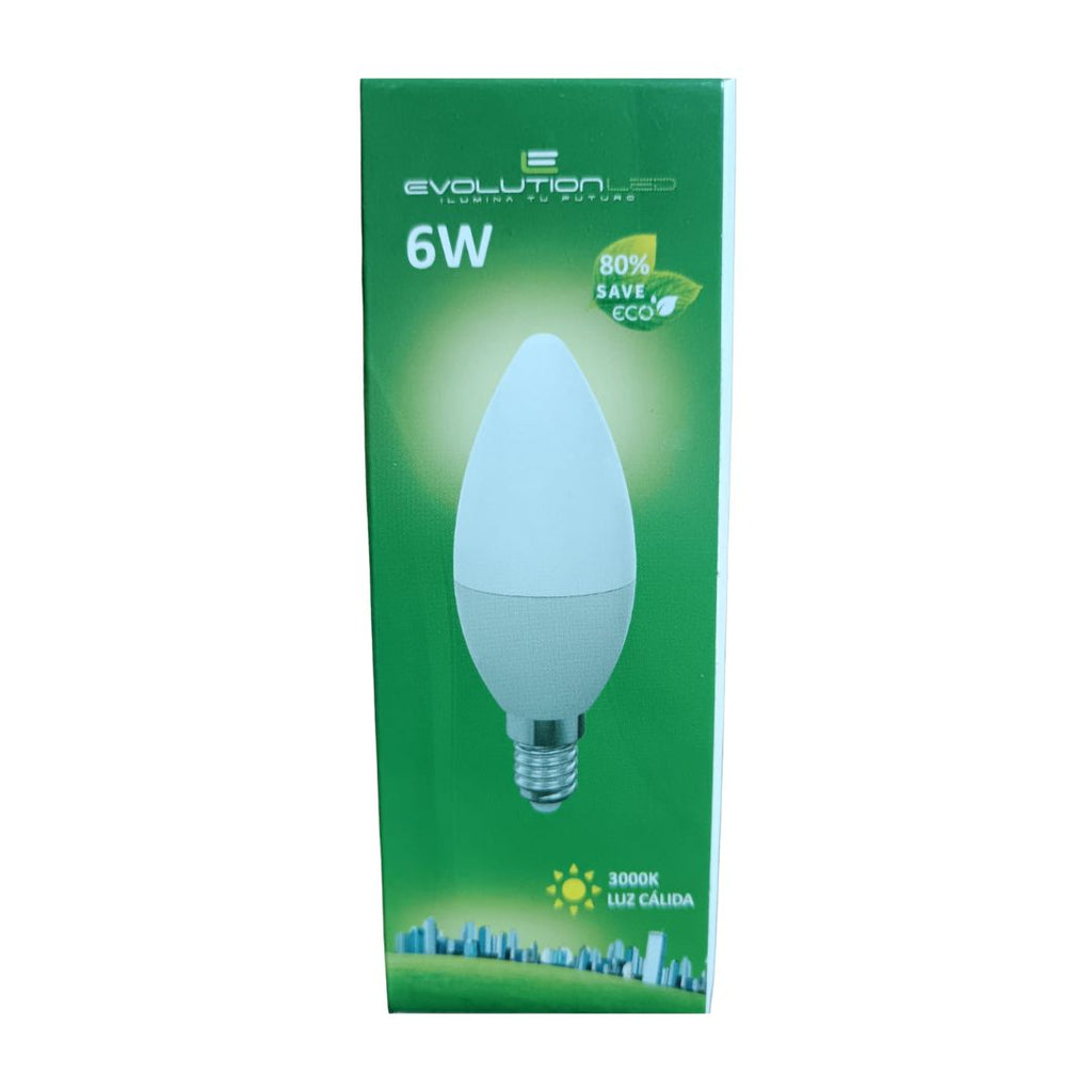 LAMPARA LED C37 6W LUZ CALIDA