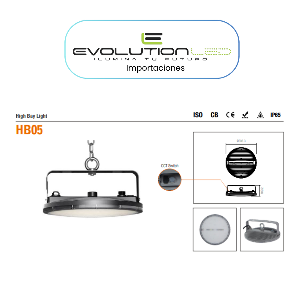 Campana Led  100w  RA LUZ NEUTRA
