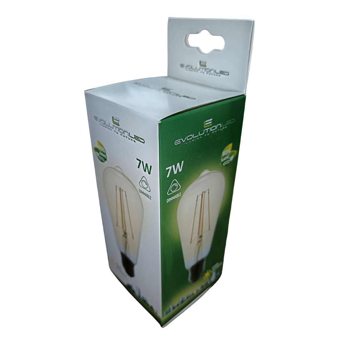 LAMPARA LED ST64 7W  DIM LUZ CALIDA