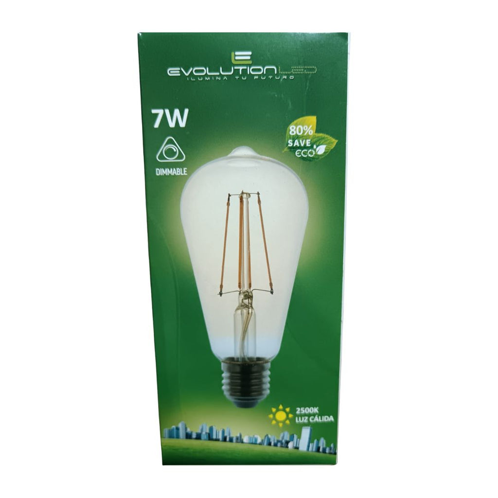 LAMPARA LED ST64 7W  DIM LUZ CALIDA