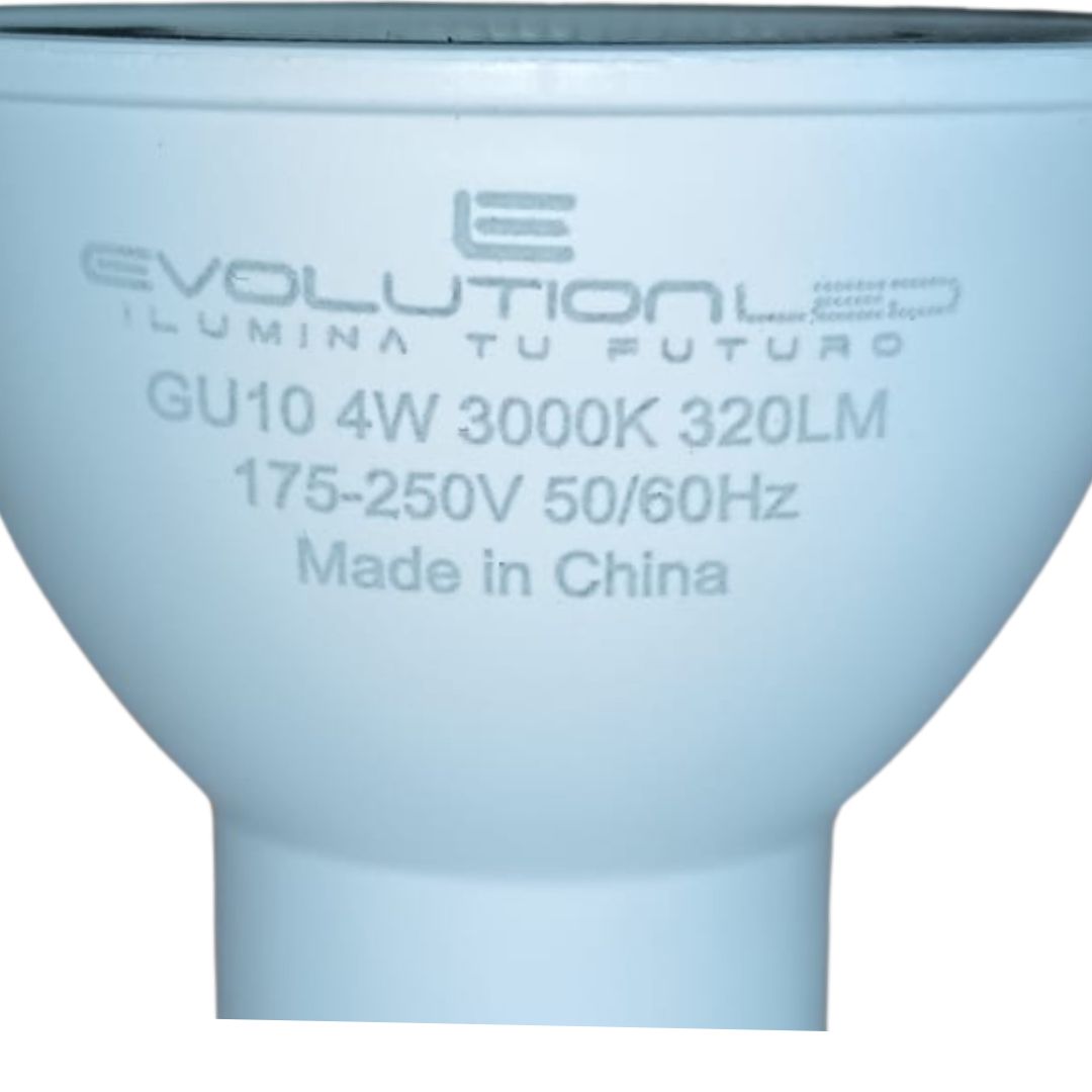 DICROICA LED GU10 4W LUZ CALIDA