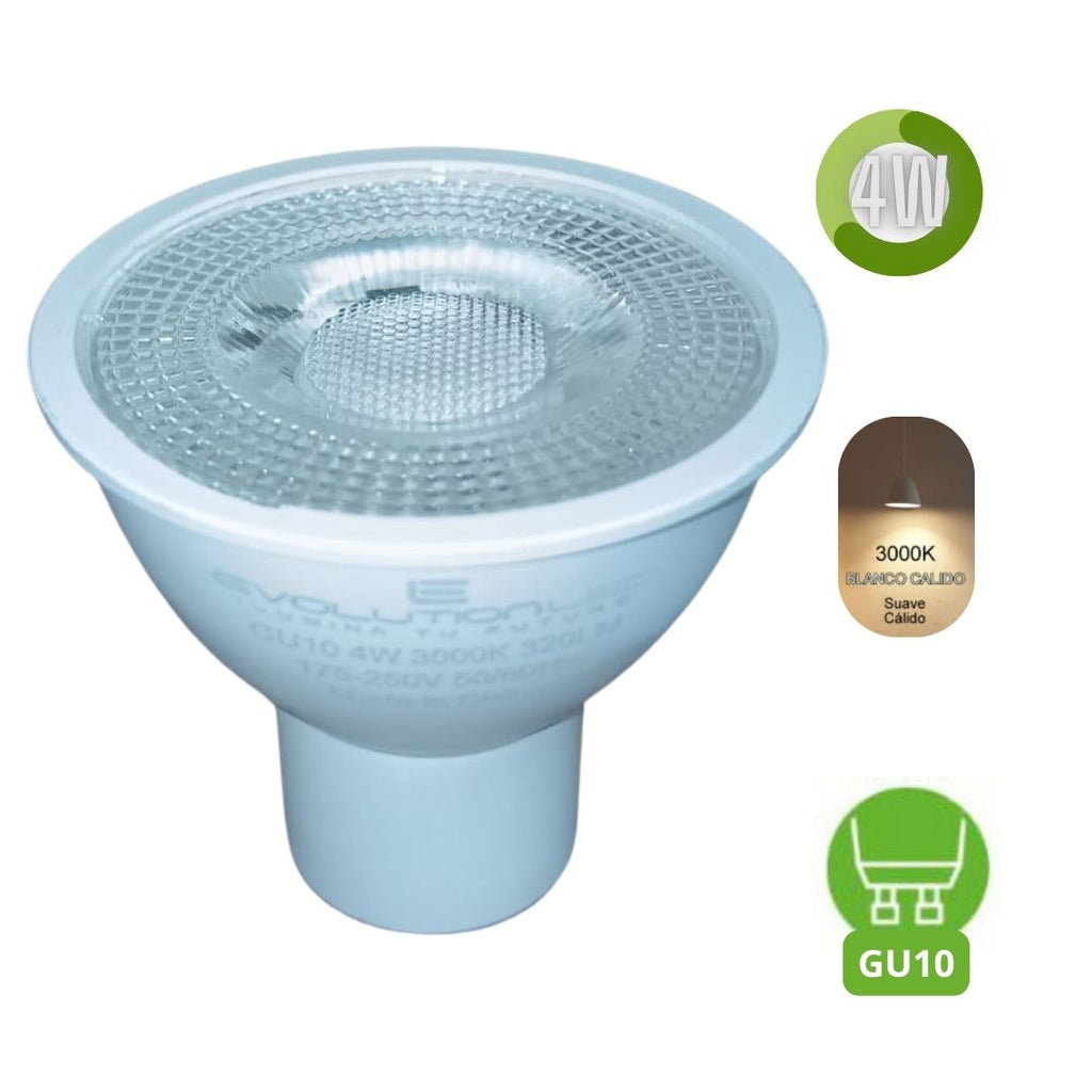 DICROICA LED GU10 4W LUZ CALIDA