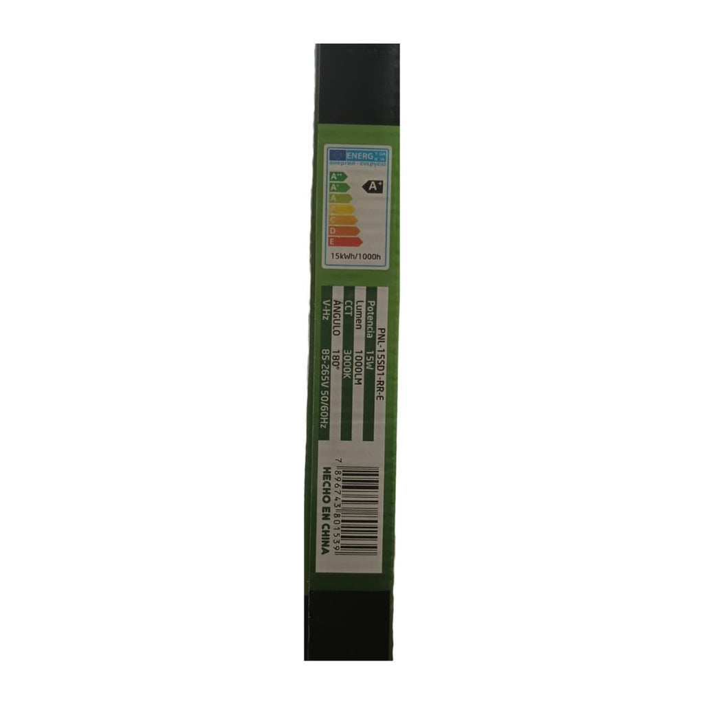 LUMINARIA EMPOTRAR 15W LUZ CALIDA