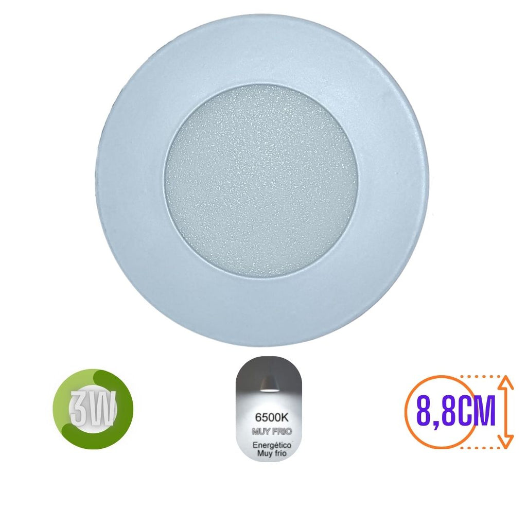 LUMINARIA EMPOTRAR 3W LUZ FRIA
