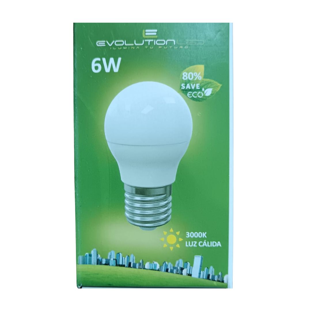 LAMPARA LED G45 6W LUZ CALIDA