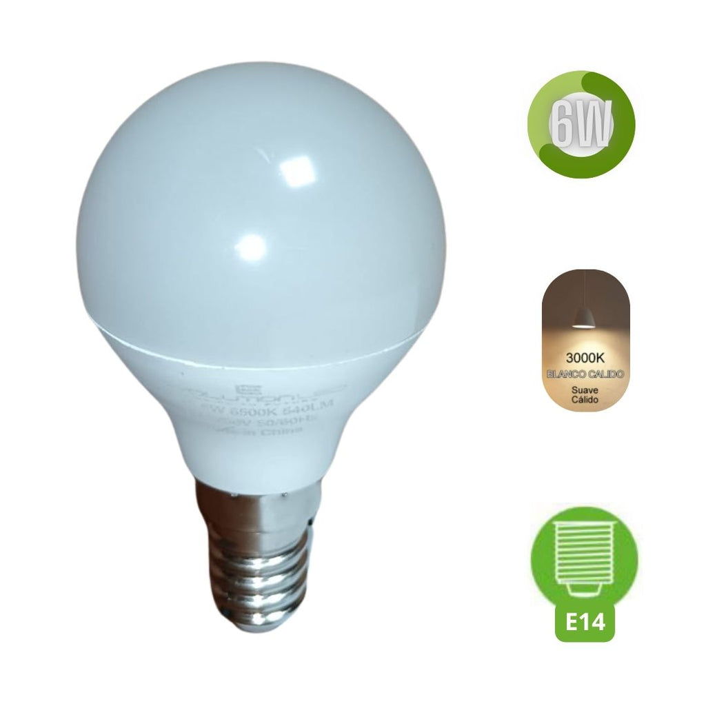 LAMPARA LED G45 6W LUZ CALIDA