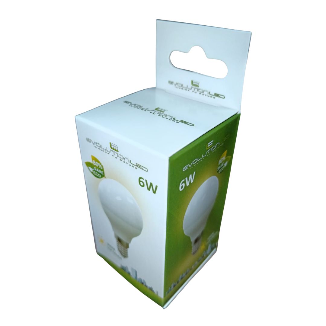 LAMPARA LED G45 6W LUZ CALIDA