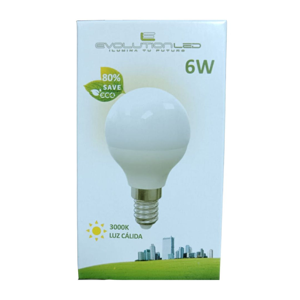 LAMPARA LED G45 6W LUZ CALIDA