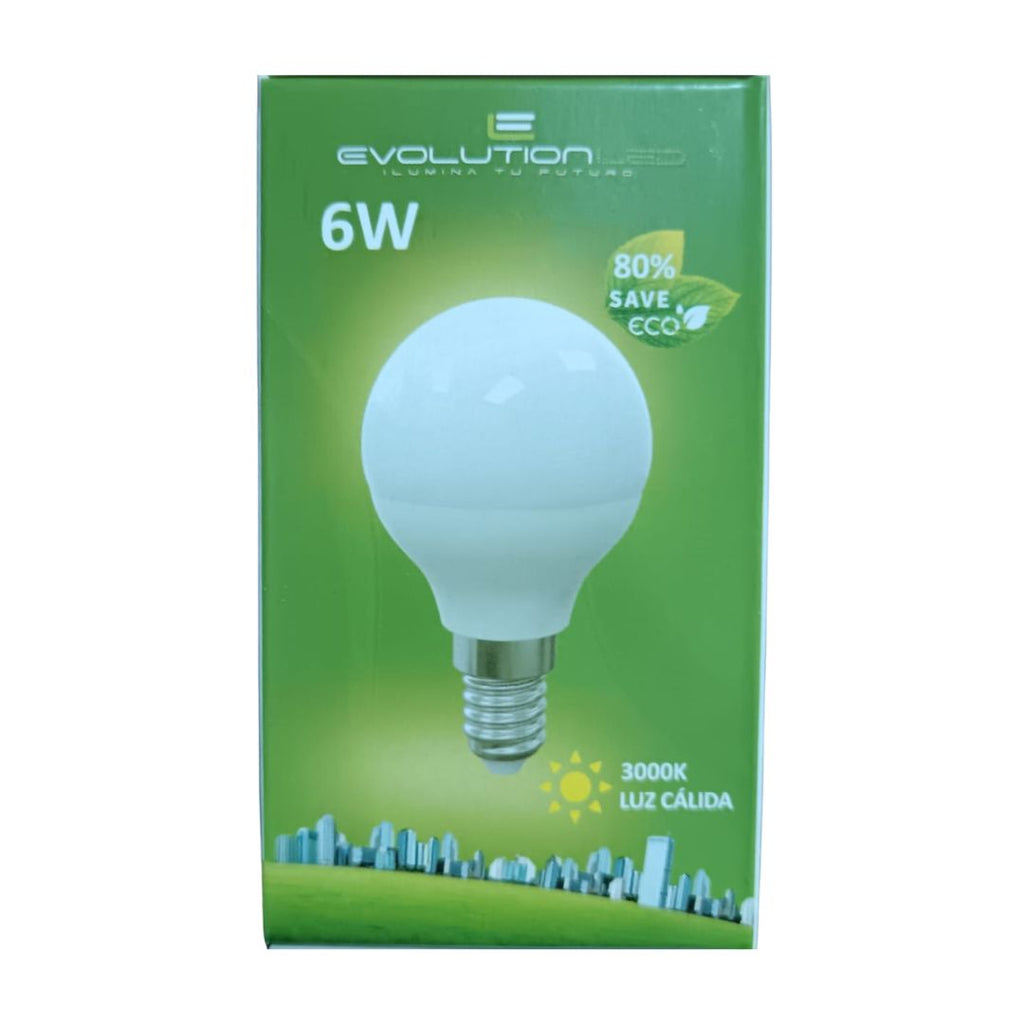 LAMPARA LED G45 6W LUZ CALIDA