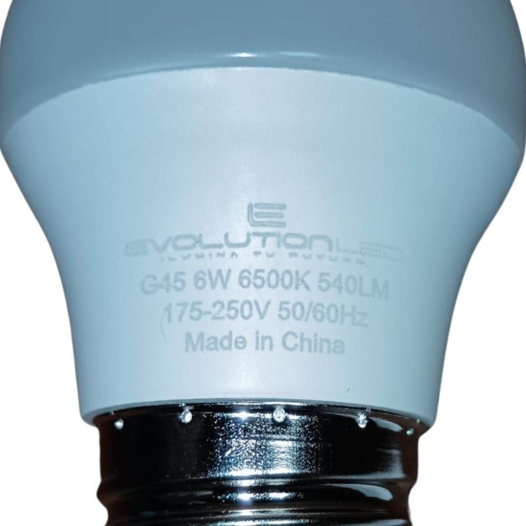 LAMPARA LED G45 6W LUZ FRIA