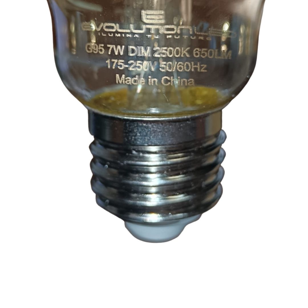 LAMPARA LED G95 7W  DIM LUZ CALIDA