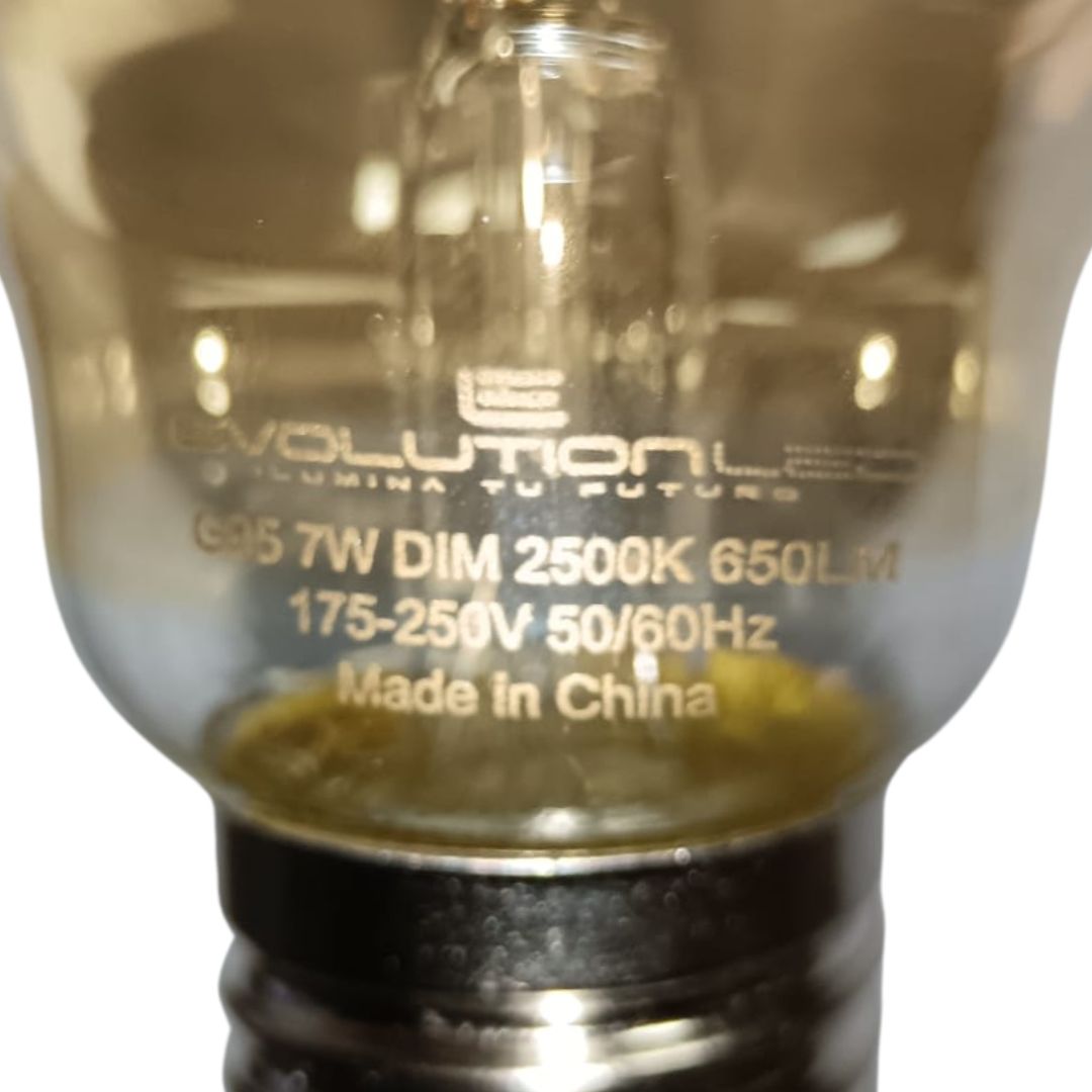 LAMPARA LED G95 7W  DIM LUZ CALIDA