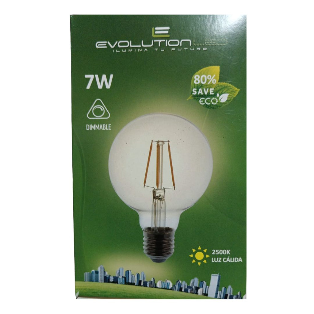 LAMPARA LED G95 7W  DIM LUZ CALIDA