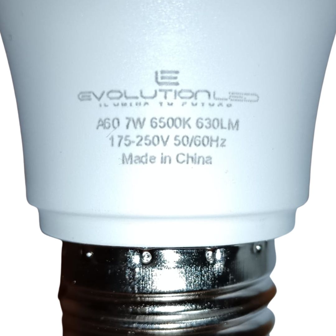 LAMPARA LED A60 7W LUZ FRIA