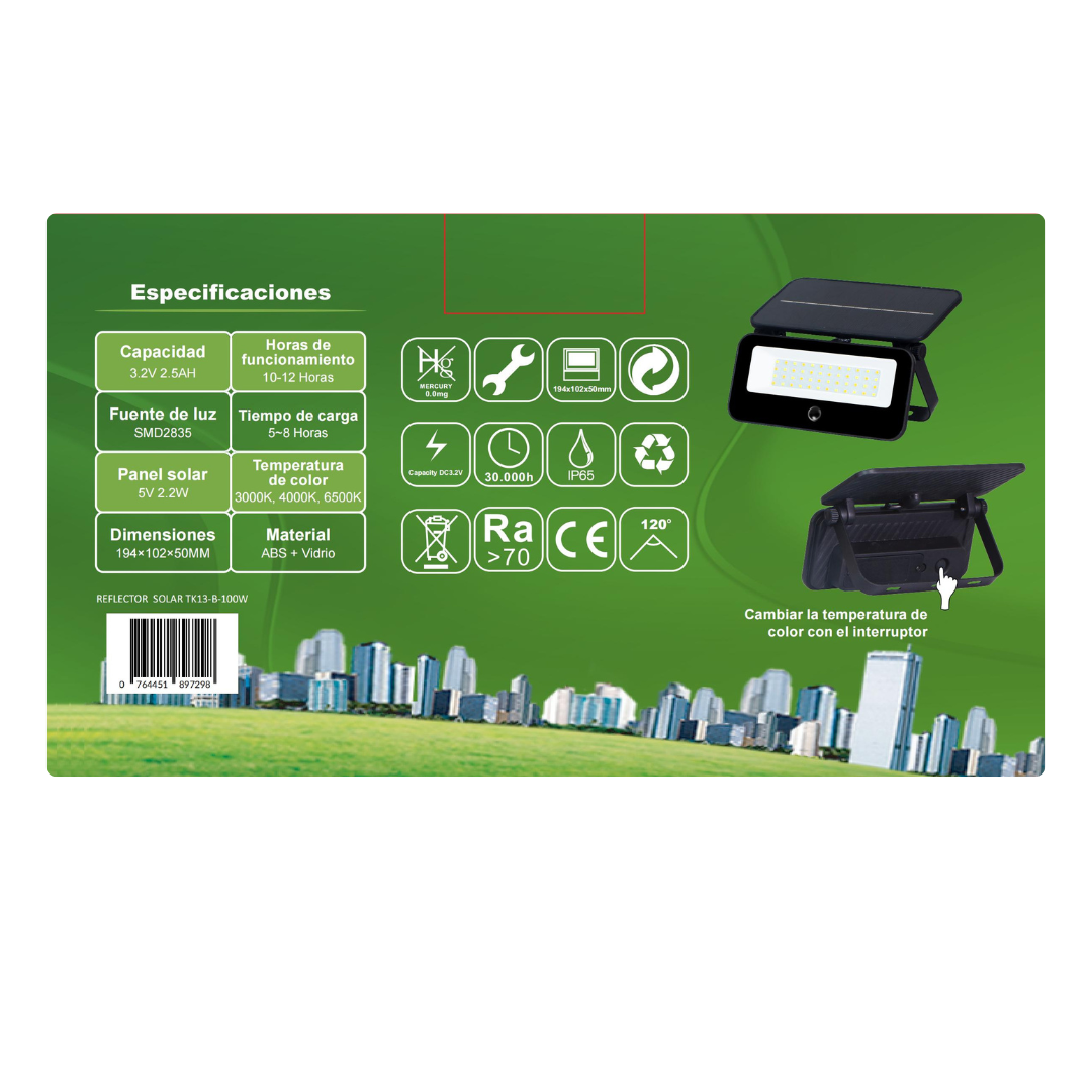 Reflector Led Solar 100w TK13 3CCT