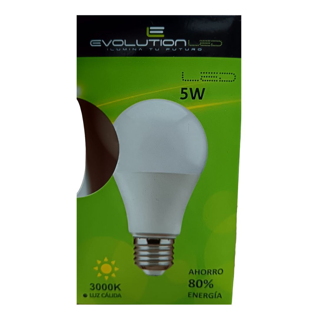 LAMPARA LED A60 5W LUZ CALIDA