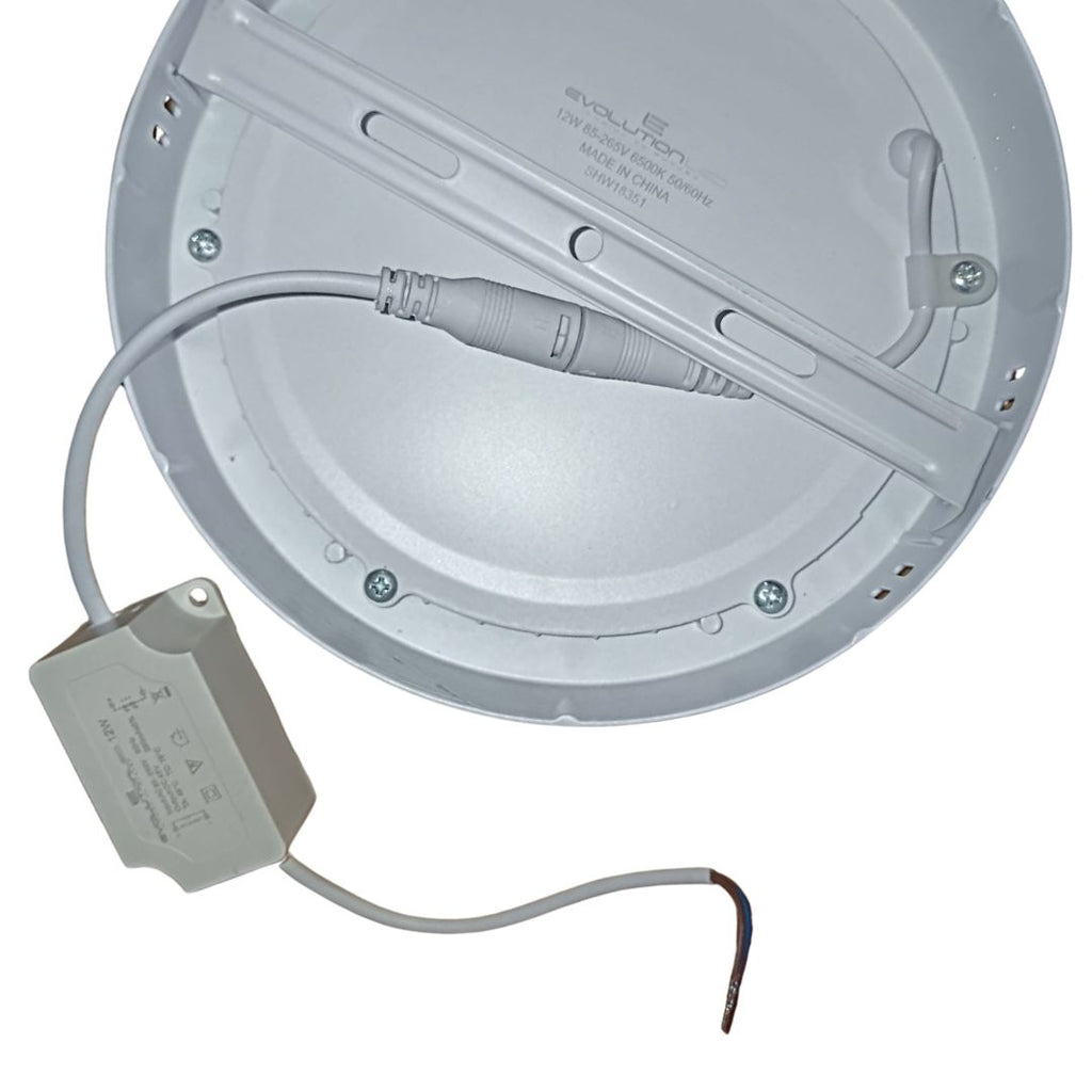 LUMINARIA SUPERFICIE REDONDA 12W LUZ FRIA