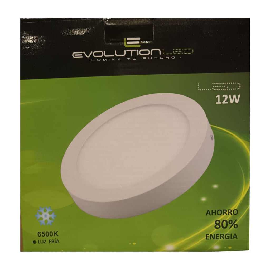 LUMINARIA SUPERFICIE REDONDA 12W LUZ FRIA