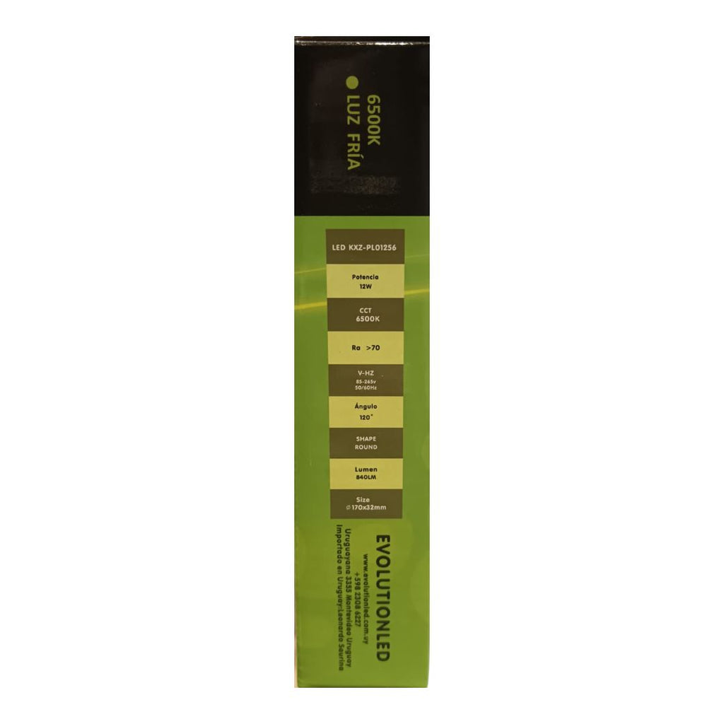 LUMINARIA SUPERFICIE REDONDA 12W LUZ FRIA