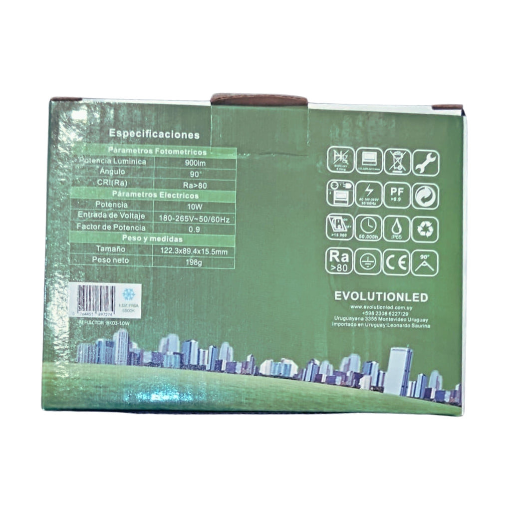 Reflector Led  10w  BK-03 LUZ FRIA