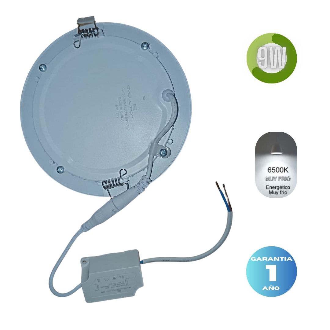 LUMINARIA EMPOTRAR 9W LUZ FRIA