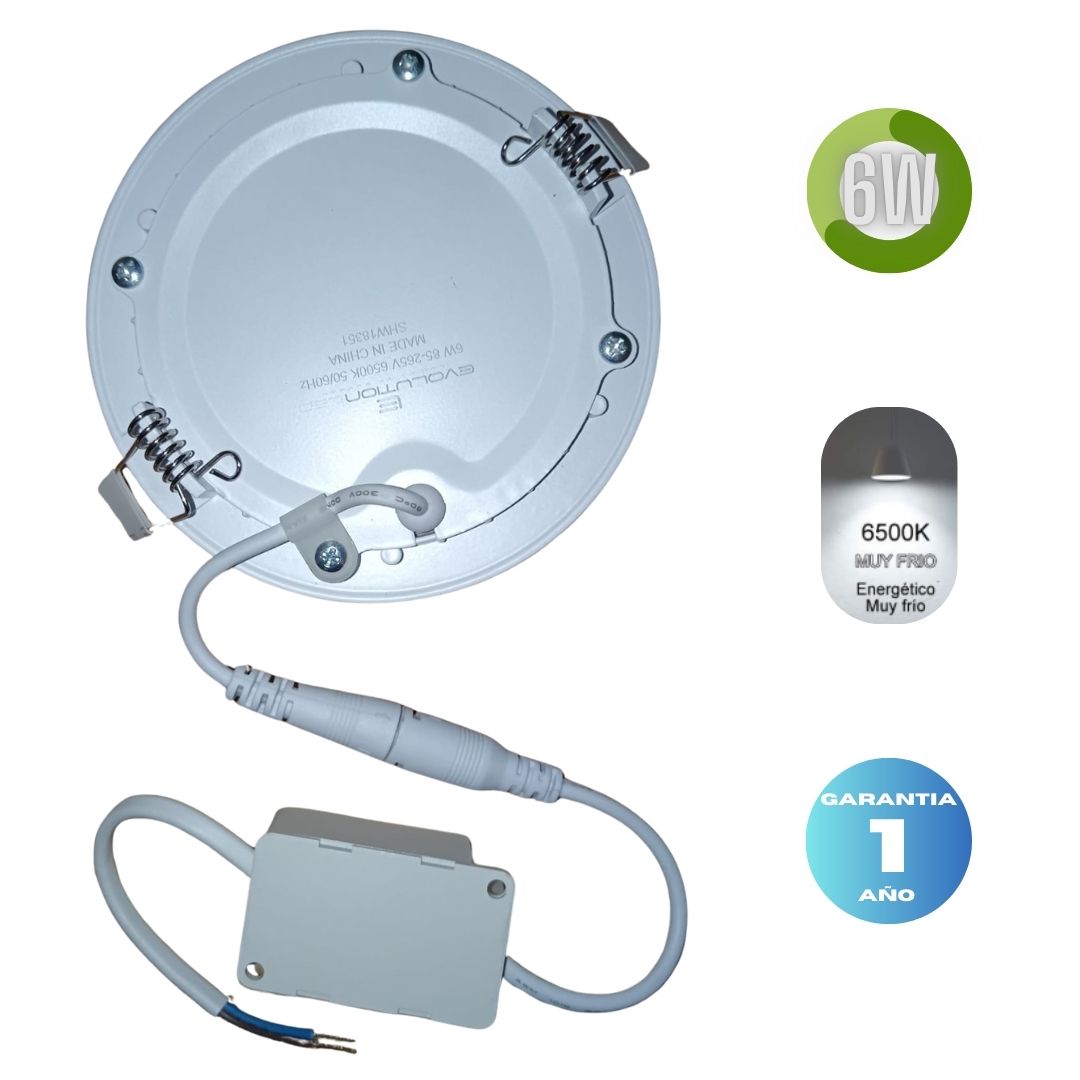 LUMINARIA EMPOTRAR 6W LUZ FRIA