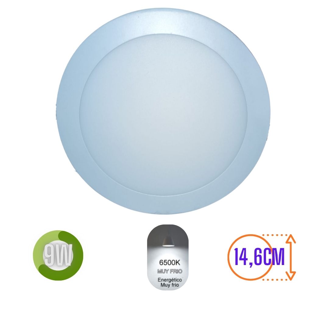 LUMINARIA EMPOTRAR 9W LUZ FRIA